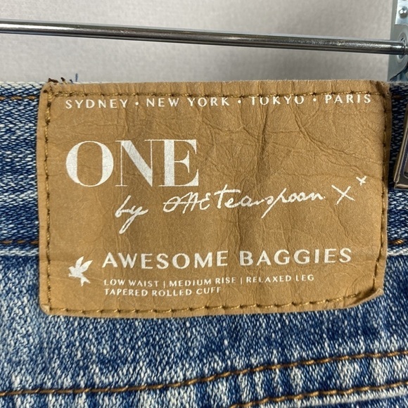 One X One Teaspoon Awesome Baggies Destroyed Jeans Low Waist - Size 25 - Picture 8 of 11